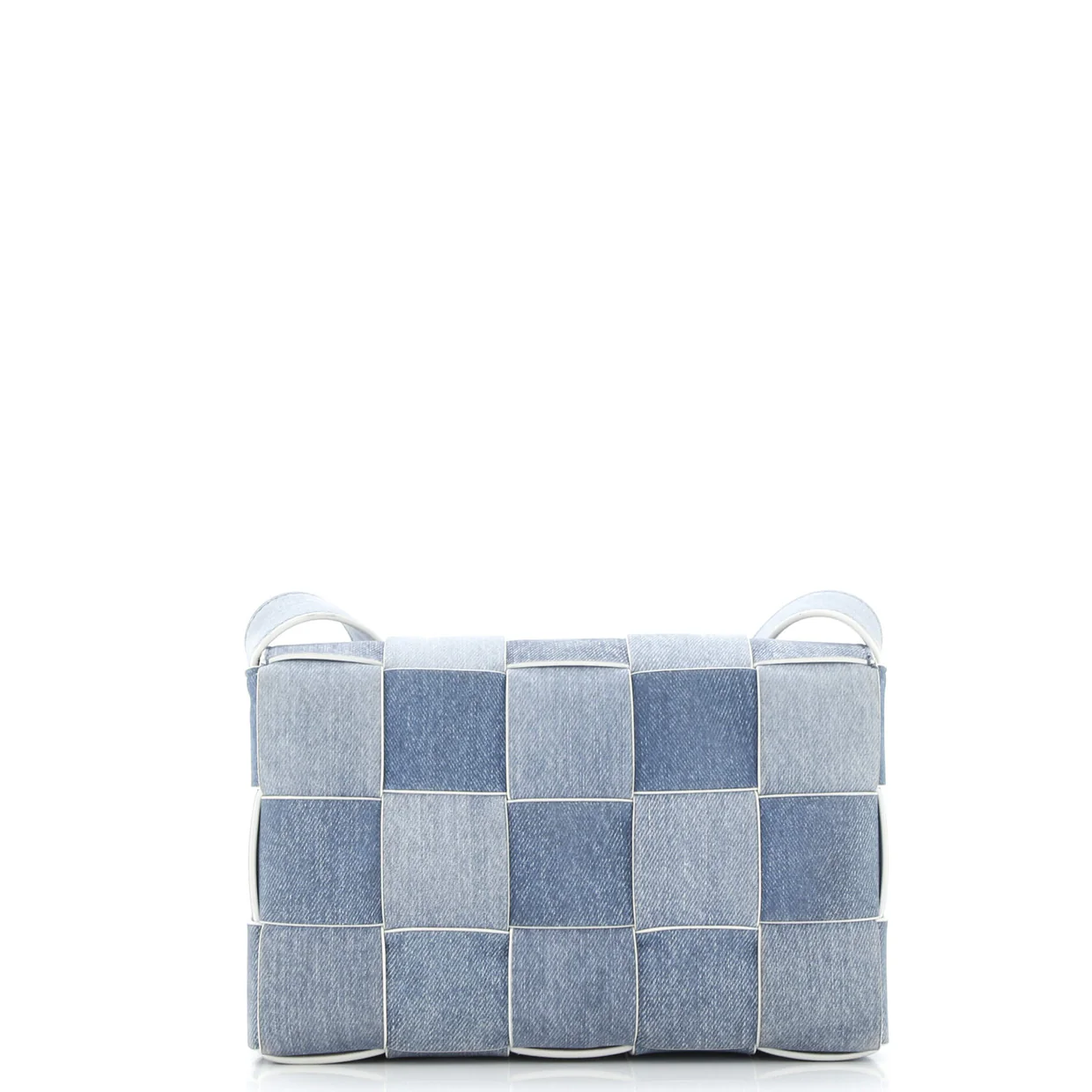 Cassette Crossbody Bag Maxi Intrecciato Denim - Deep Luxury