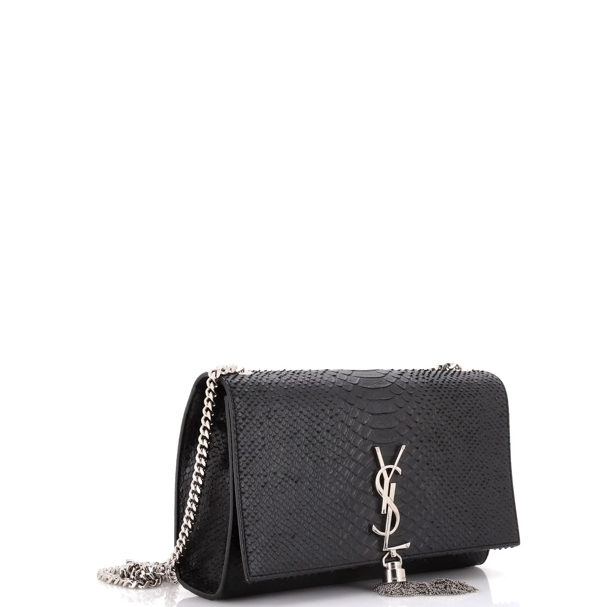Classic Monogram Tassel Crossbody Bag Python Embossed Leather Medium - Deep Luxury