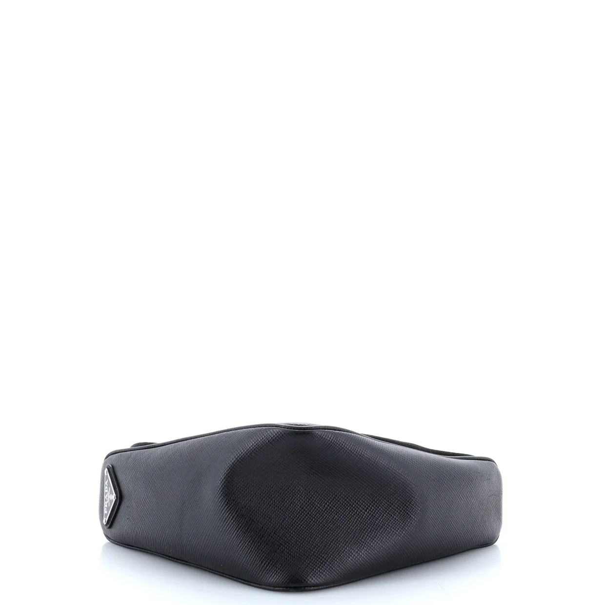 Triangle Logo Zip Crossbody Bag Leather Small - Deep Luxury