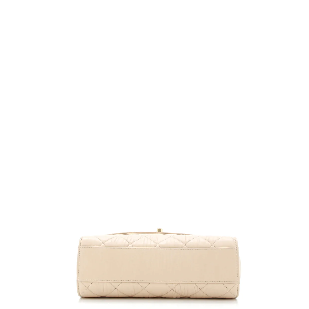 CC Links Top Handle Flap Bag Quilted Crumpled Lambskin Small - Deep Luxury