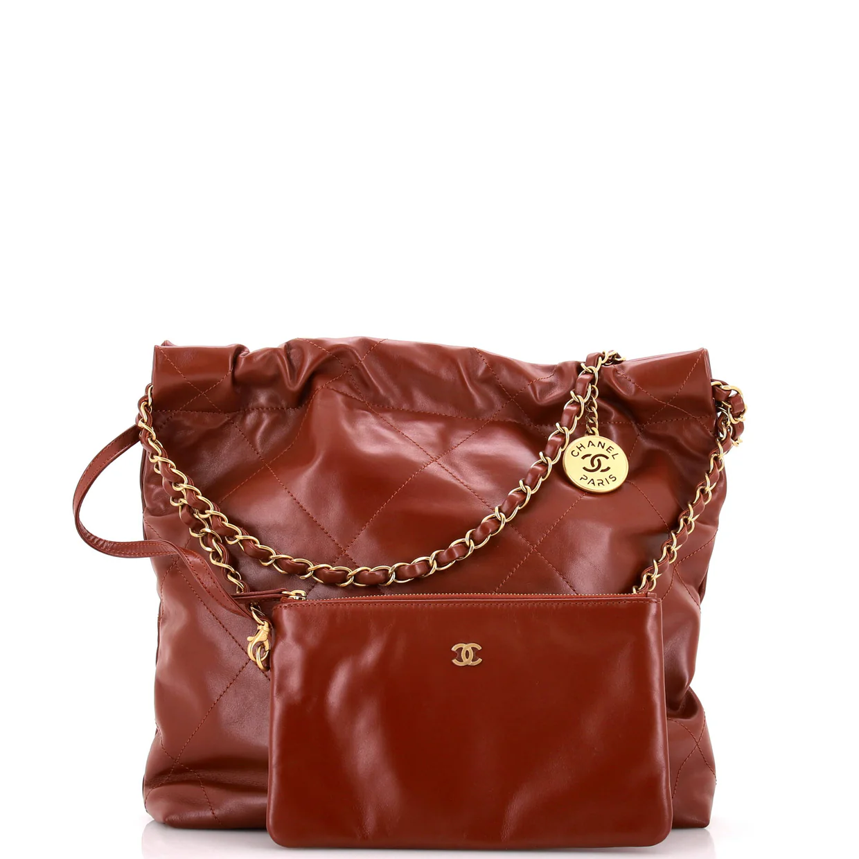 22 Chain Hobo Quilted Calfskin Small - Deep Luxury