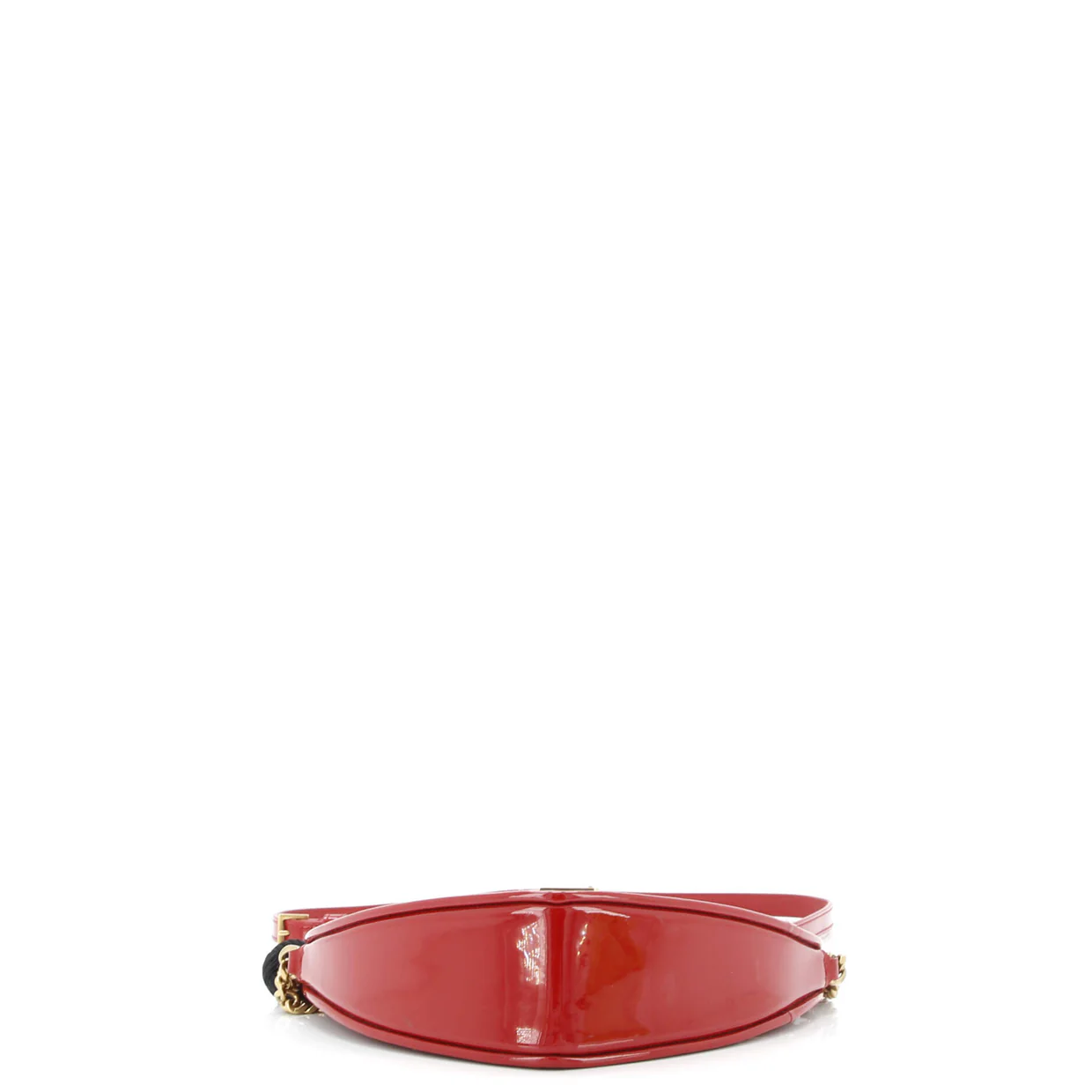 Love Heart Tassel Chain Bag Patent Small - Deep Luxury