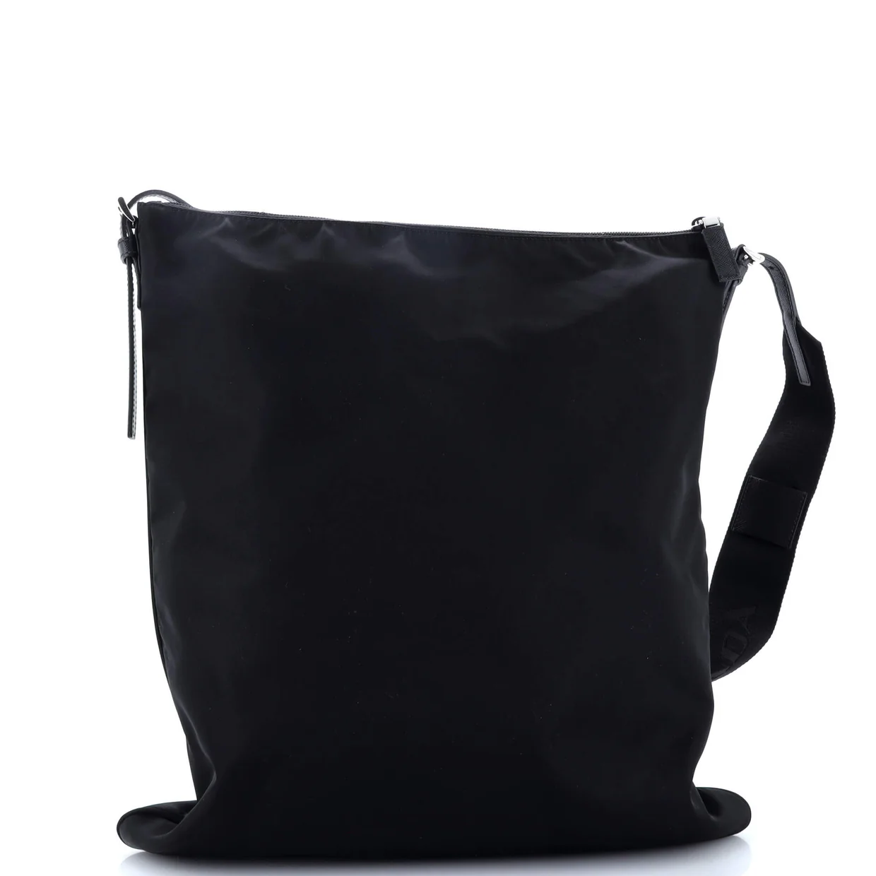Triangle Logo Plaque Flat Messenger Tessuto Medium - Deep Luxury