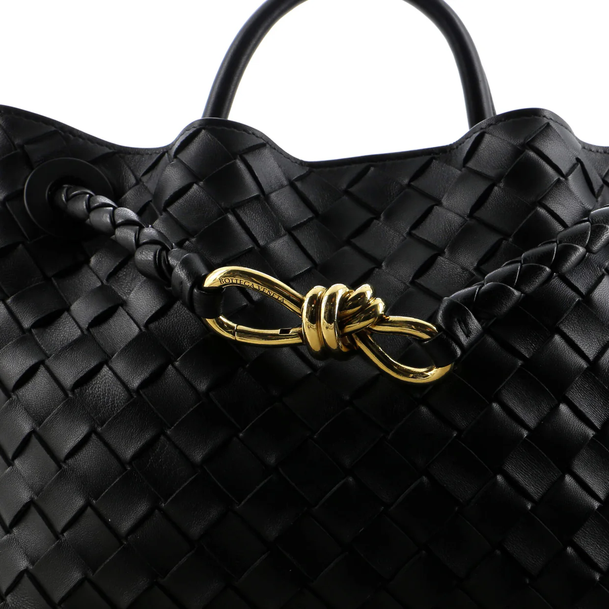 Andiamo Top Handle Bag Intrecciato Nappa Small - Deep Luxury