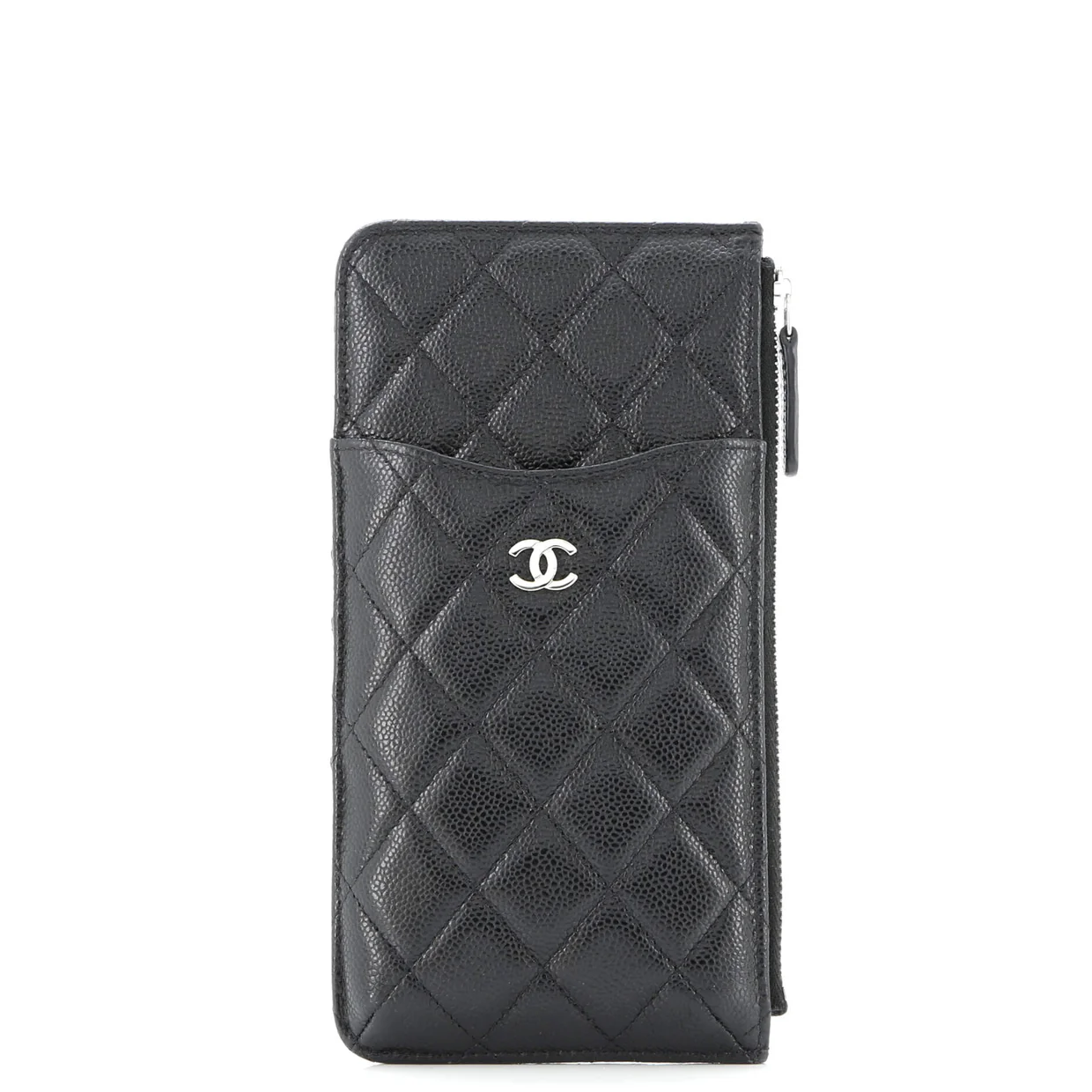 Classic Phone Case Pouch Quilted Caviar - Deep Luxury