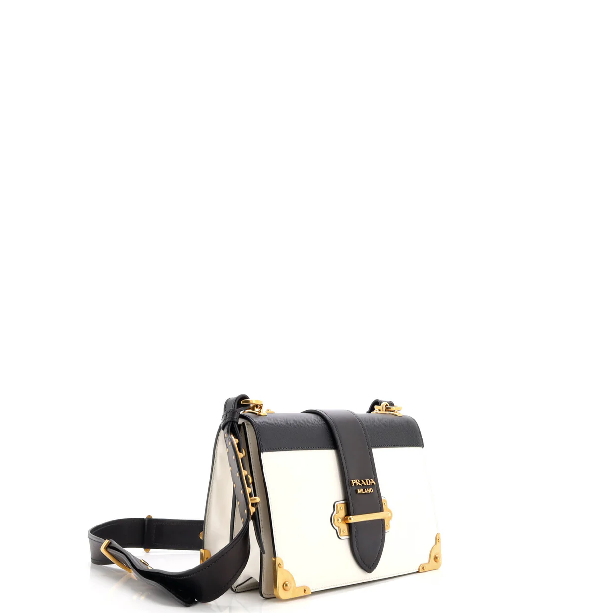 Cahier Crossbody Bag Leather and Saffiano Leather Large - Deep Luxury