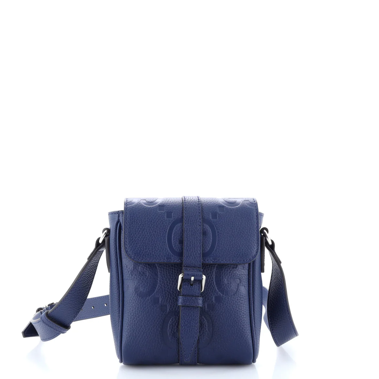 Messenger Bag Jumbo GG Embossed Leather Small - Deep Luxury
