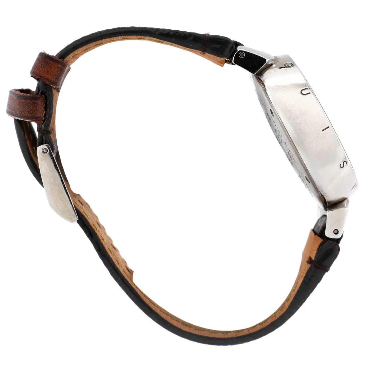 Tambour Quartz Watch Stainless Steel and Monogram Canvas 28 - Deep Luxury