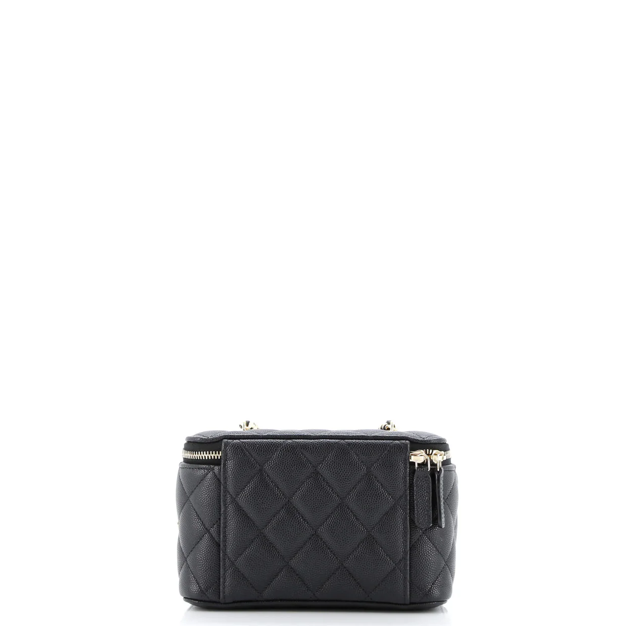Coco Casino Vanity Case with Chain Quilted Caviar Small - Deep Luxury