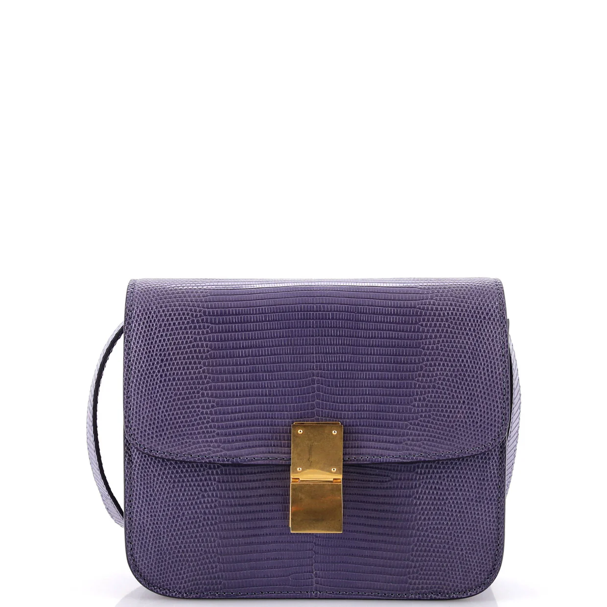 Classic Box Bag Lizard Small - Deep Luxury