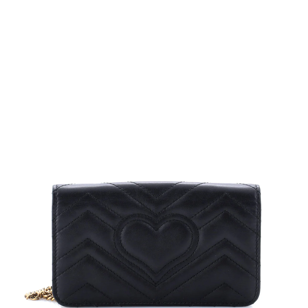 GG Marmont Chain Flap Bag Embellished Matelasse Leather Mini - Deep Luxury