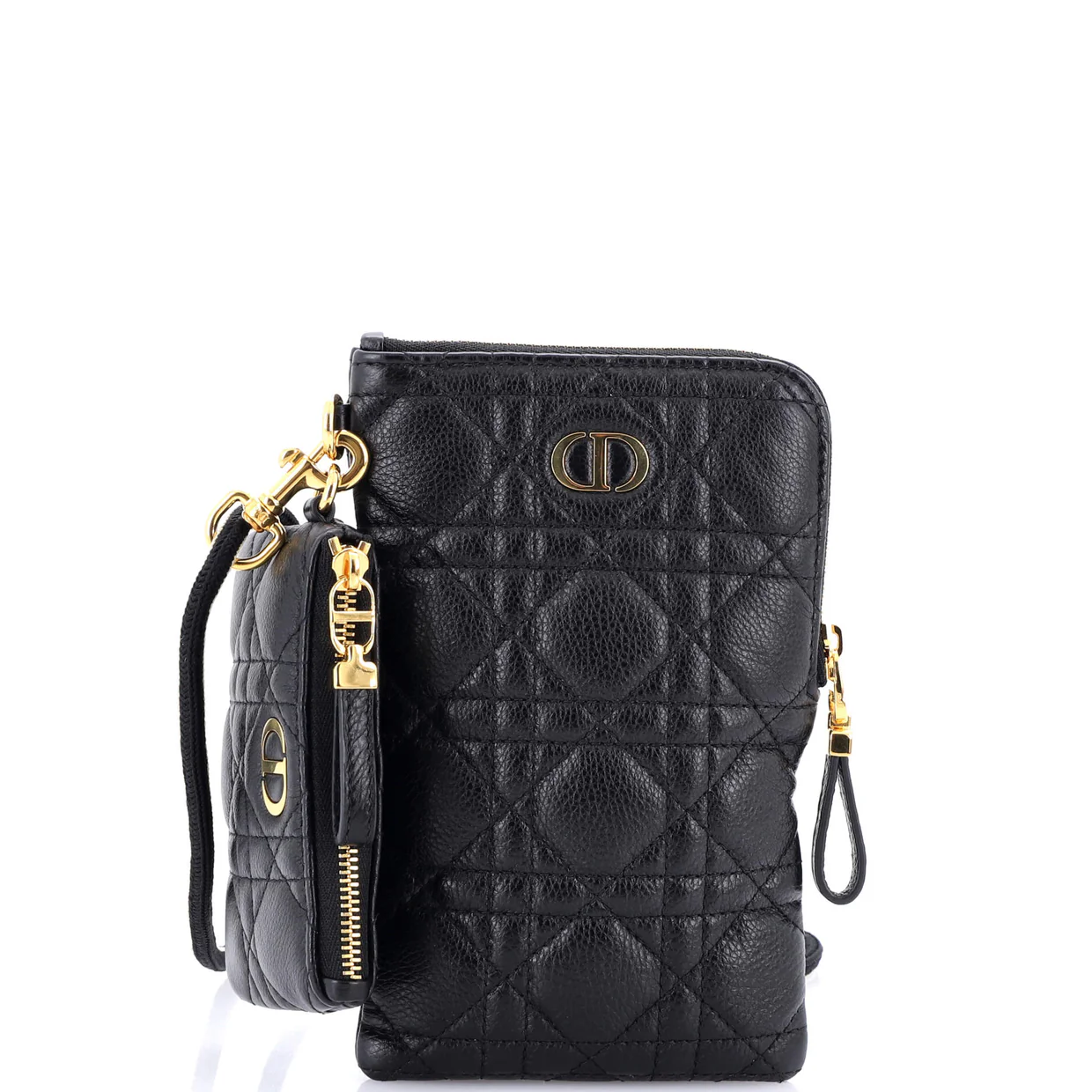 Caro Multifunctional Pouch Cannage Quilt Calfskin - Deep Luxury