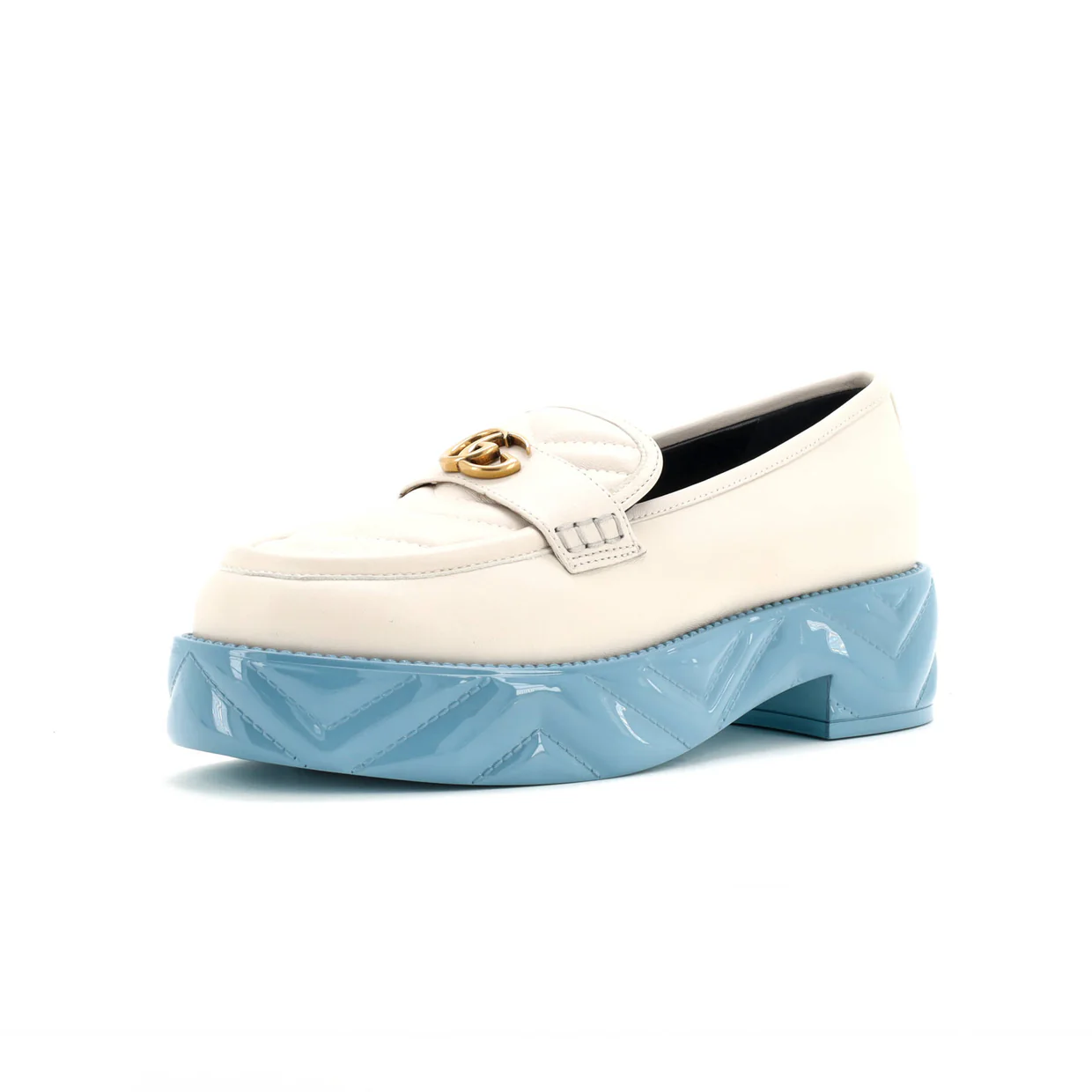 Women's GG Marmont Platform Loafers Matelasse Leather - Deep Luxury