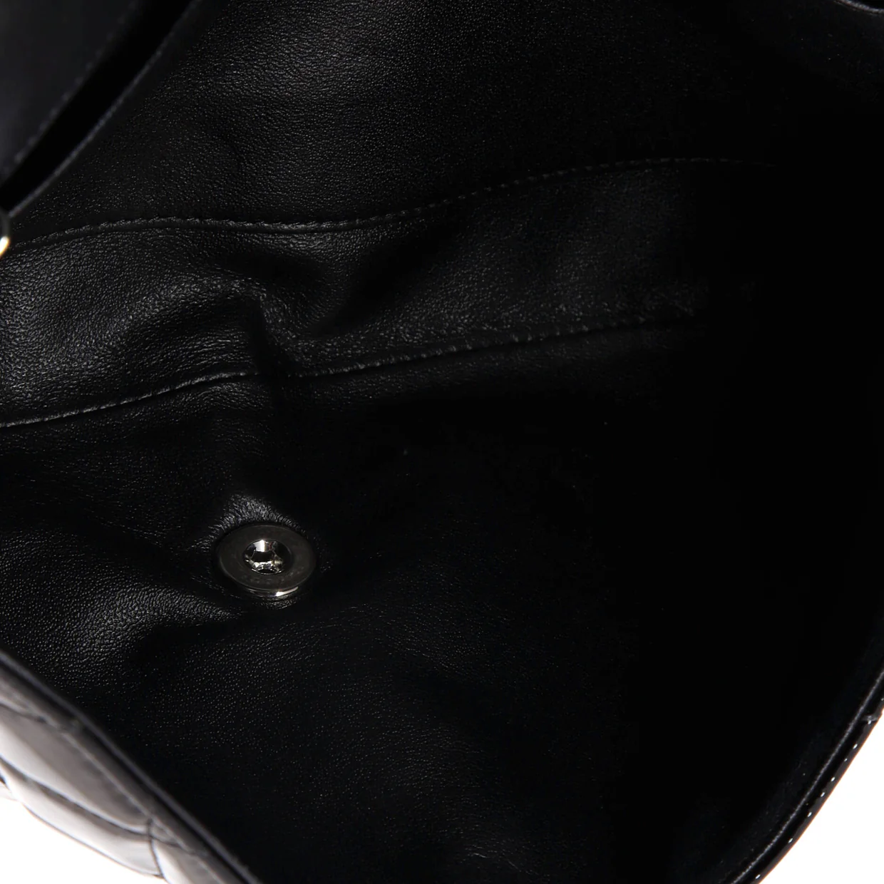 Clutch with Chain Quilted Patent - Deep Luxury