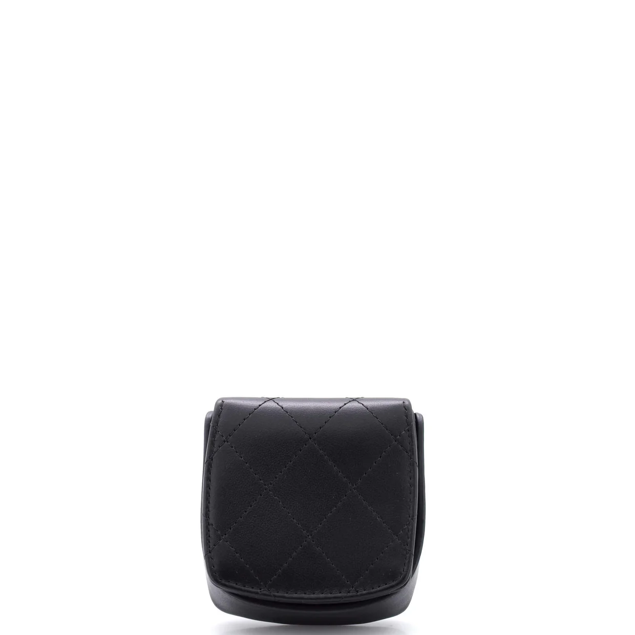 So Black Tray Coin Pouch Quilted Lambskin - Deep Luxury