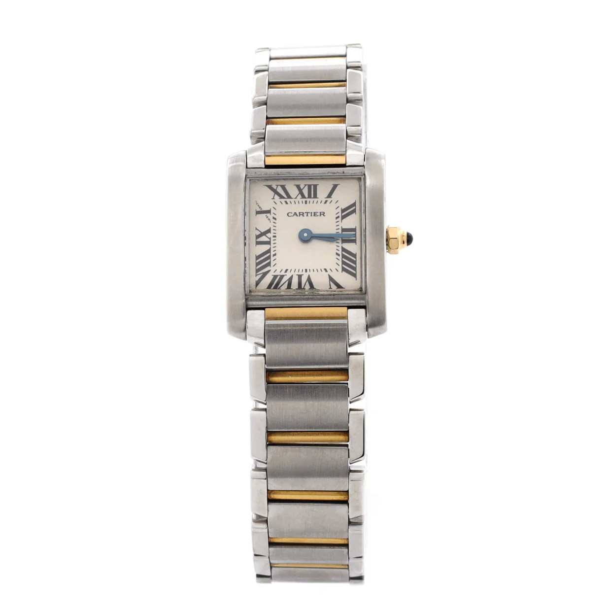 Tank Francaise Quartz Watch Stainless Steel and Yellow Gold 20 - Deep Luxury