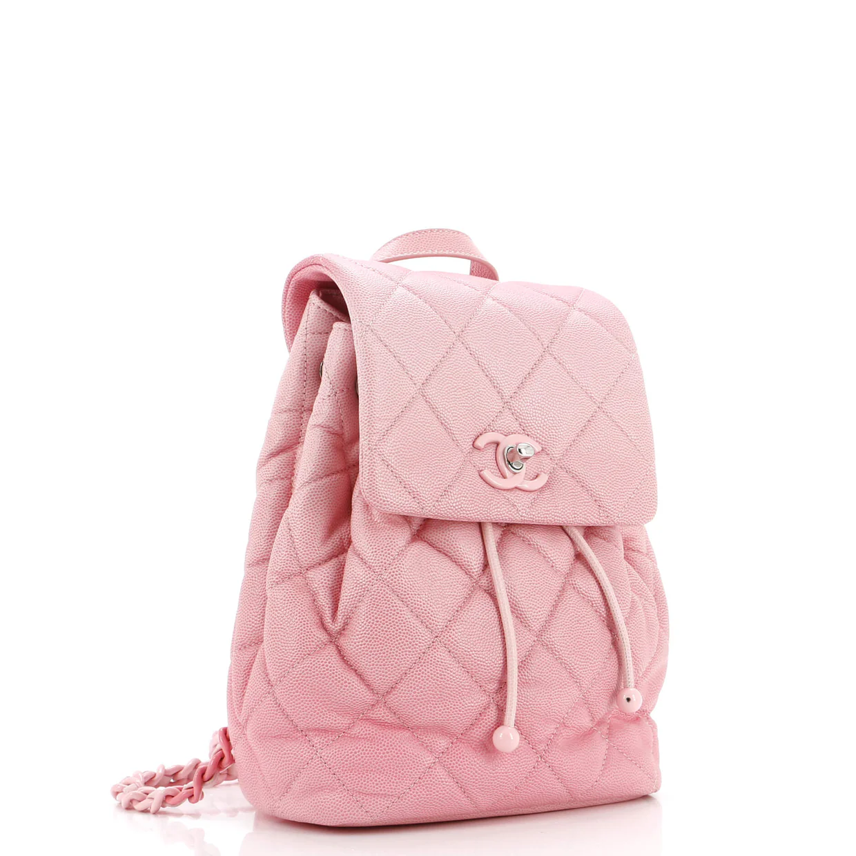 CC Flap Drawstring Backpack Quilted Ombre Caviar Mini - Deep Luxury