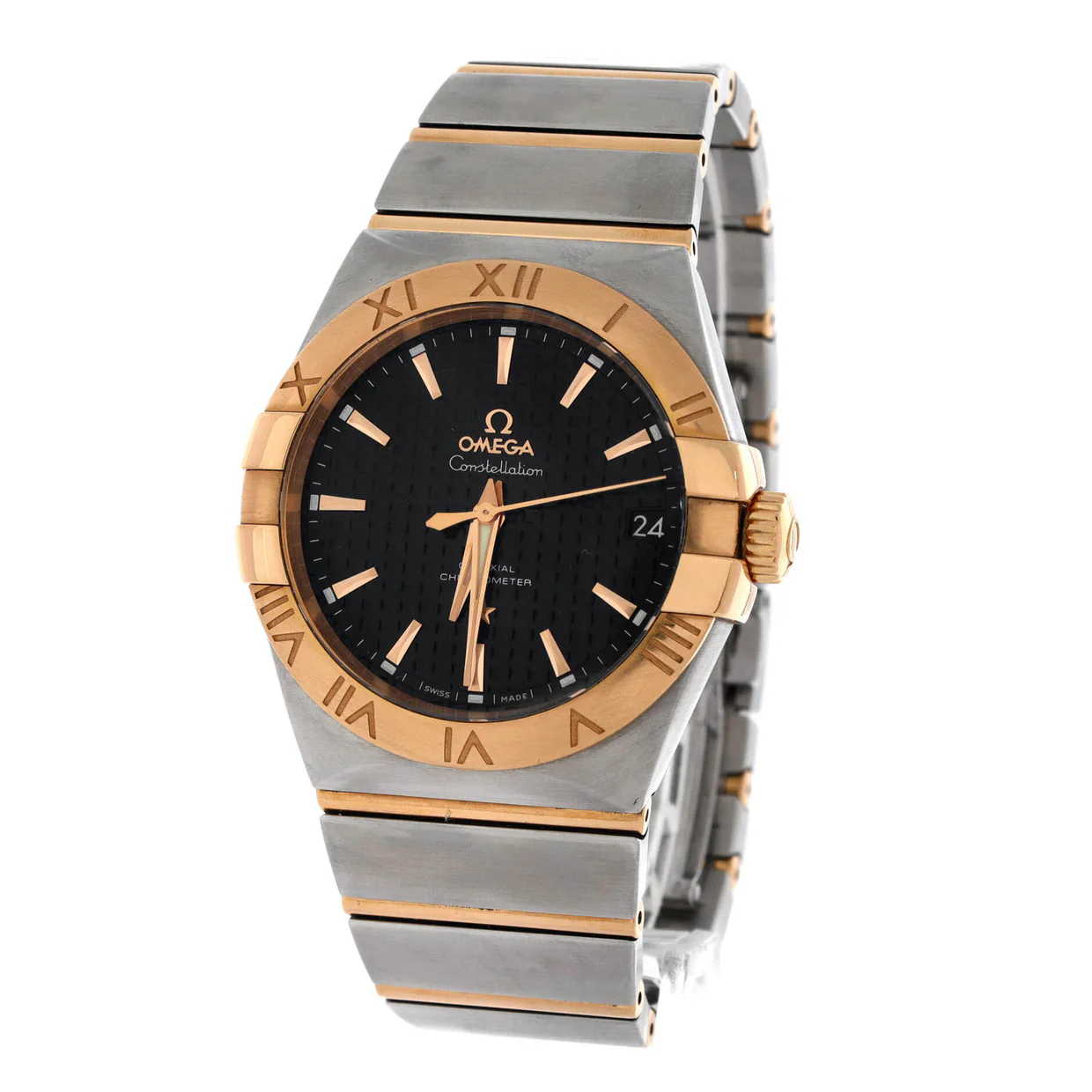 Constellation Co-Axial Chronometer Automatic Watch Stainless Steel with Rose Gold 38 - Deep Luxury