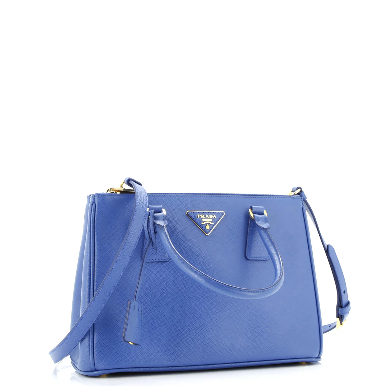 Double Zip Lux Tote Saffiano Leather Medium - Deep Luxury