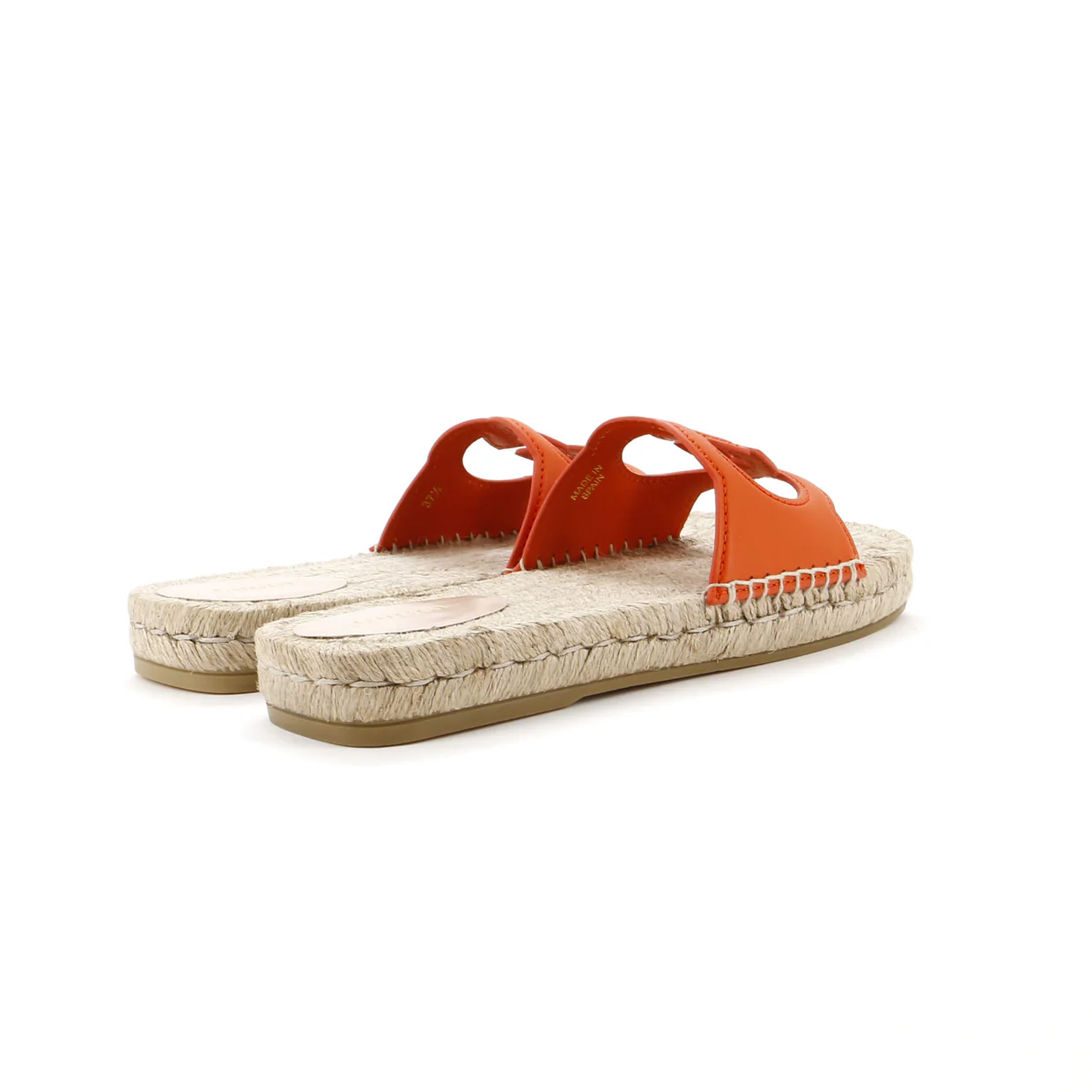 Women's Interlocking G Cut-Out Espadrille Slide Sandals Leather - Deep Luxury