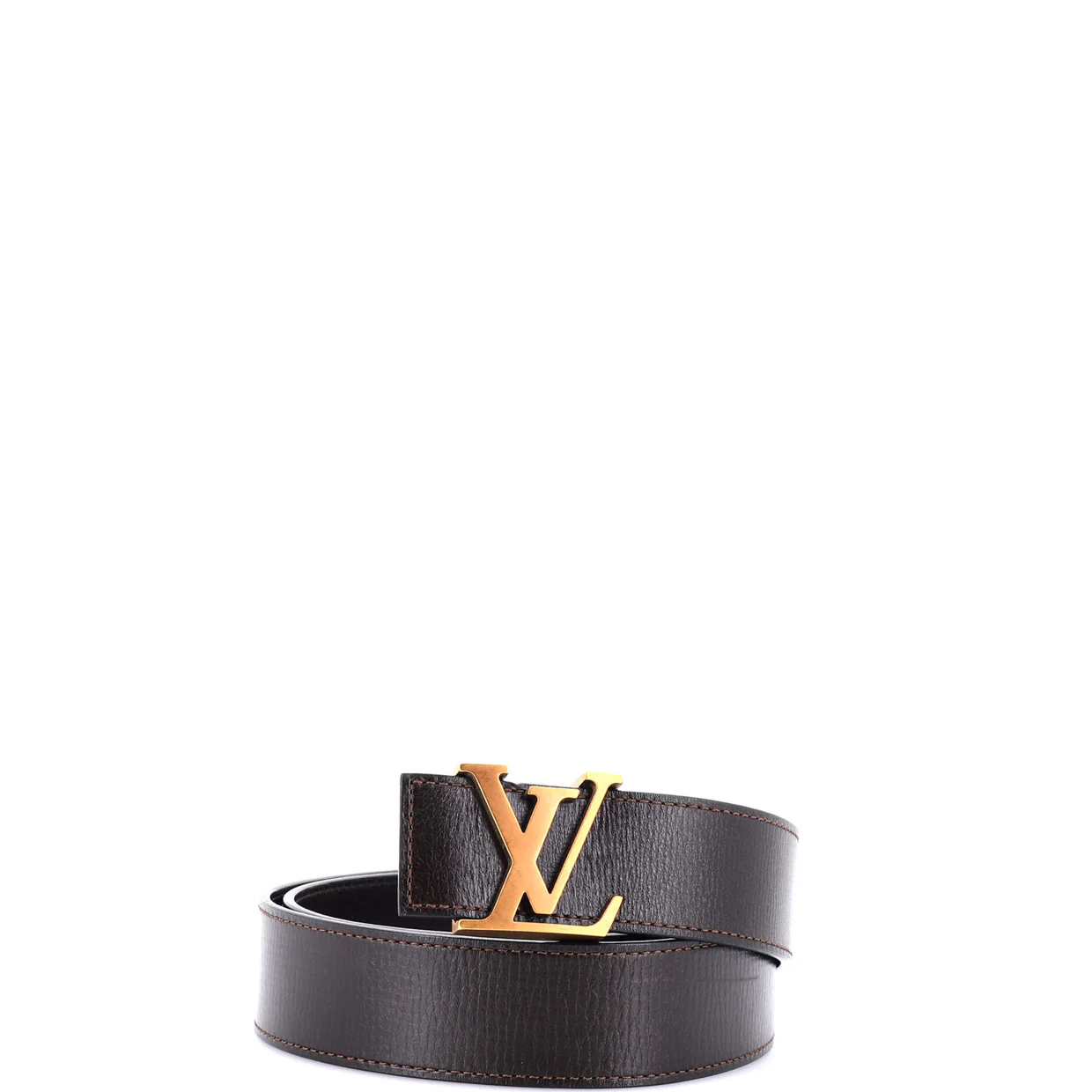 LV Initiales Belt Leather Wide 90 - Deep Luxury