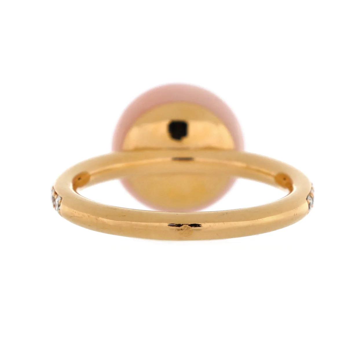 B Blossom Ring 18K Rose Gold and 18K White Gold with Pink Opal and Diamonds - Deep Luxury