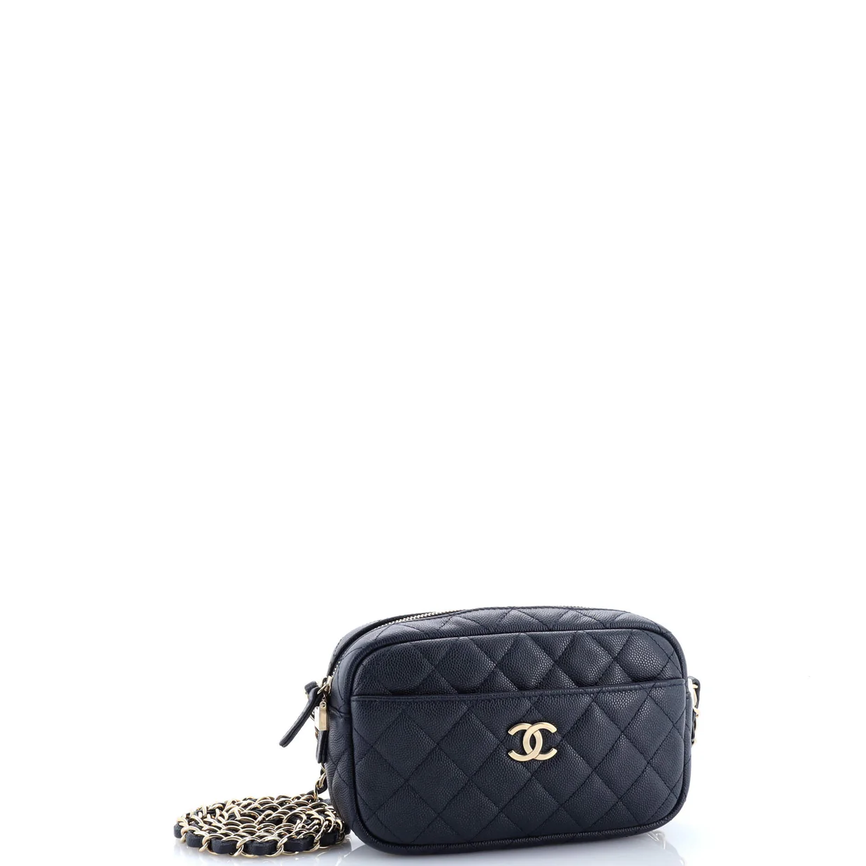 Camera Case Bag Quilted Caviar Mini - Deep Luxury