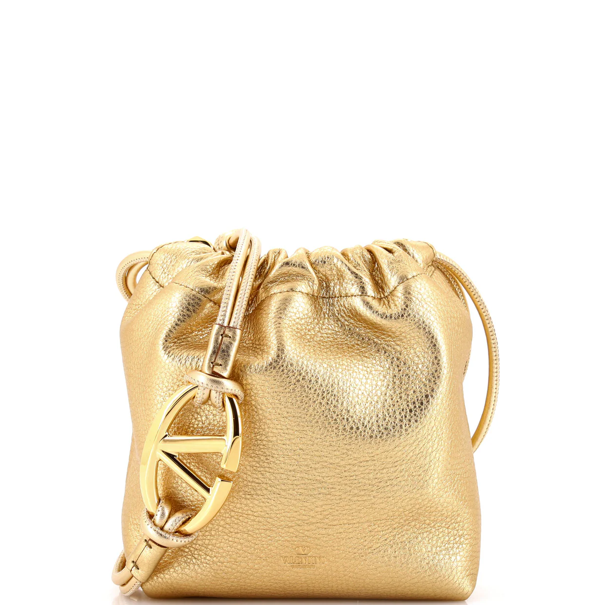 VLogo Pouf Bucket Bag Leather Mini - Deep Luxury