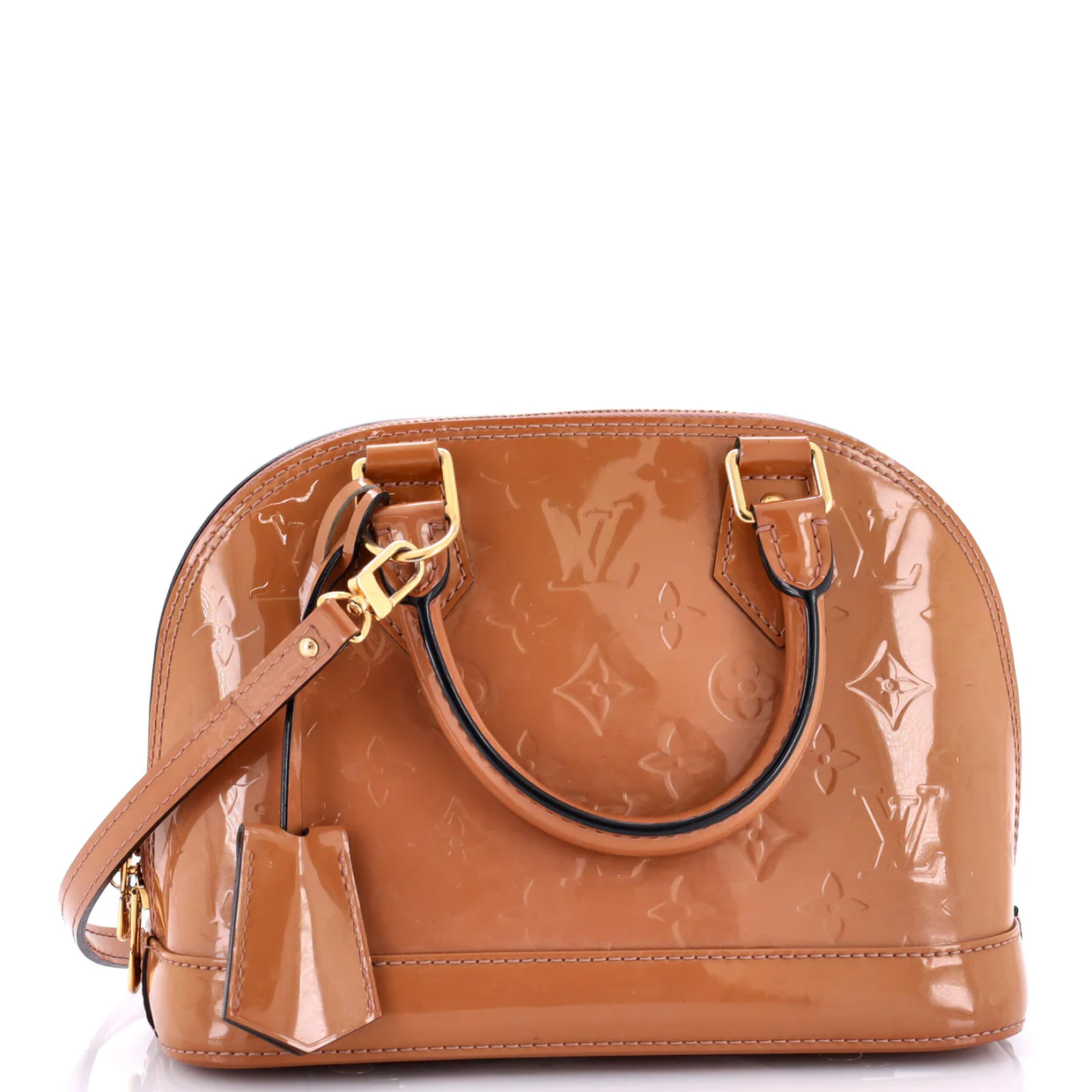 Alma Handbag Monogram Vernis BB - Deep Luxury