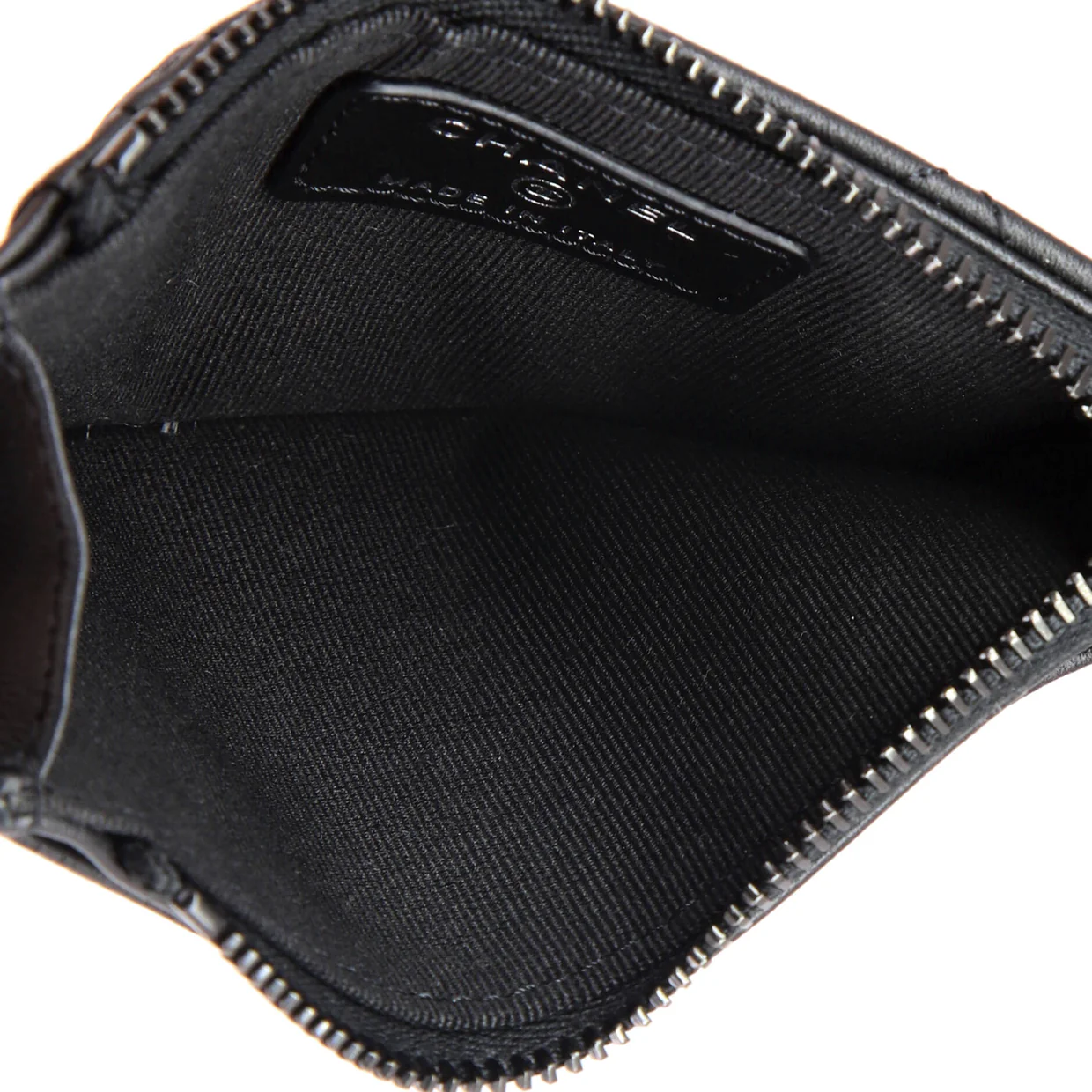 So Black CC Zip Card Holder Quilted Lambskin - Deep Luxury