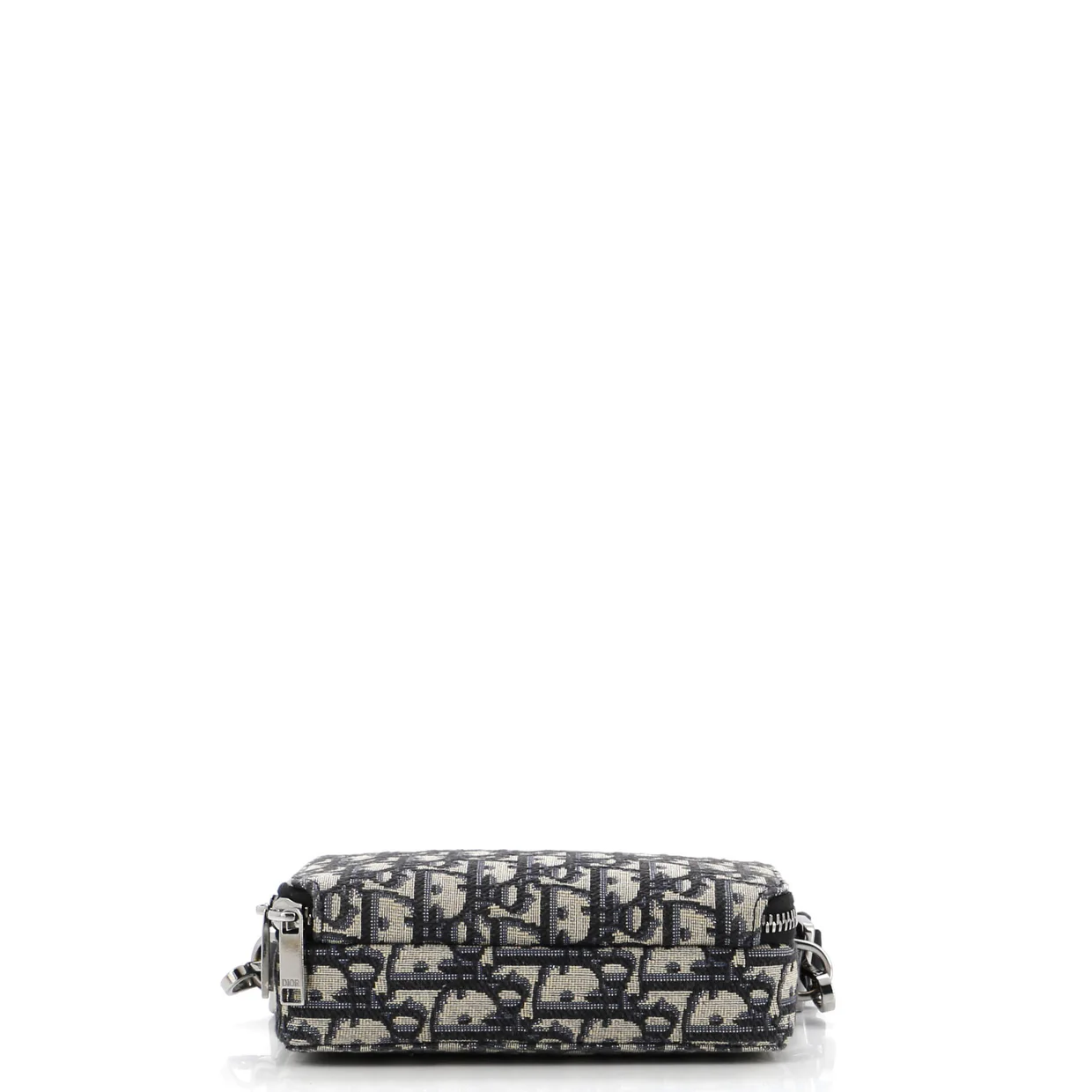 Double Zip Crossbody Pouch Oblique Canvas - Deep Luxury