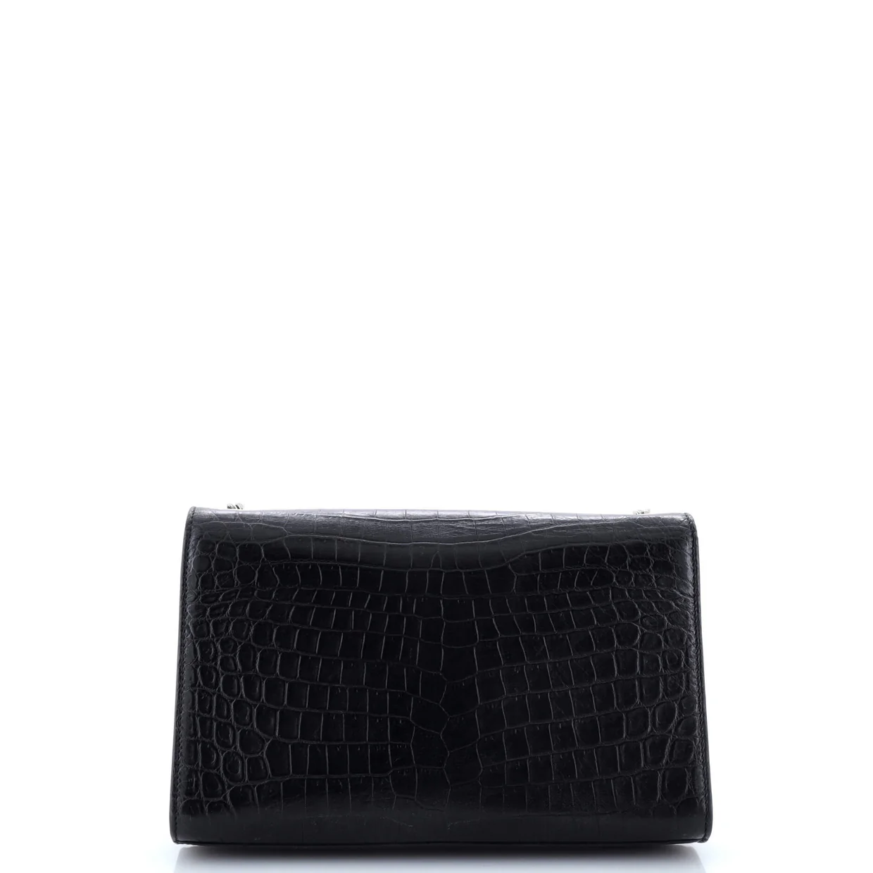 Classic Monogram Tassel Crossbody Bag Crocodile Embossed Leather Medium - Deep Luxury