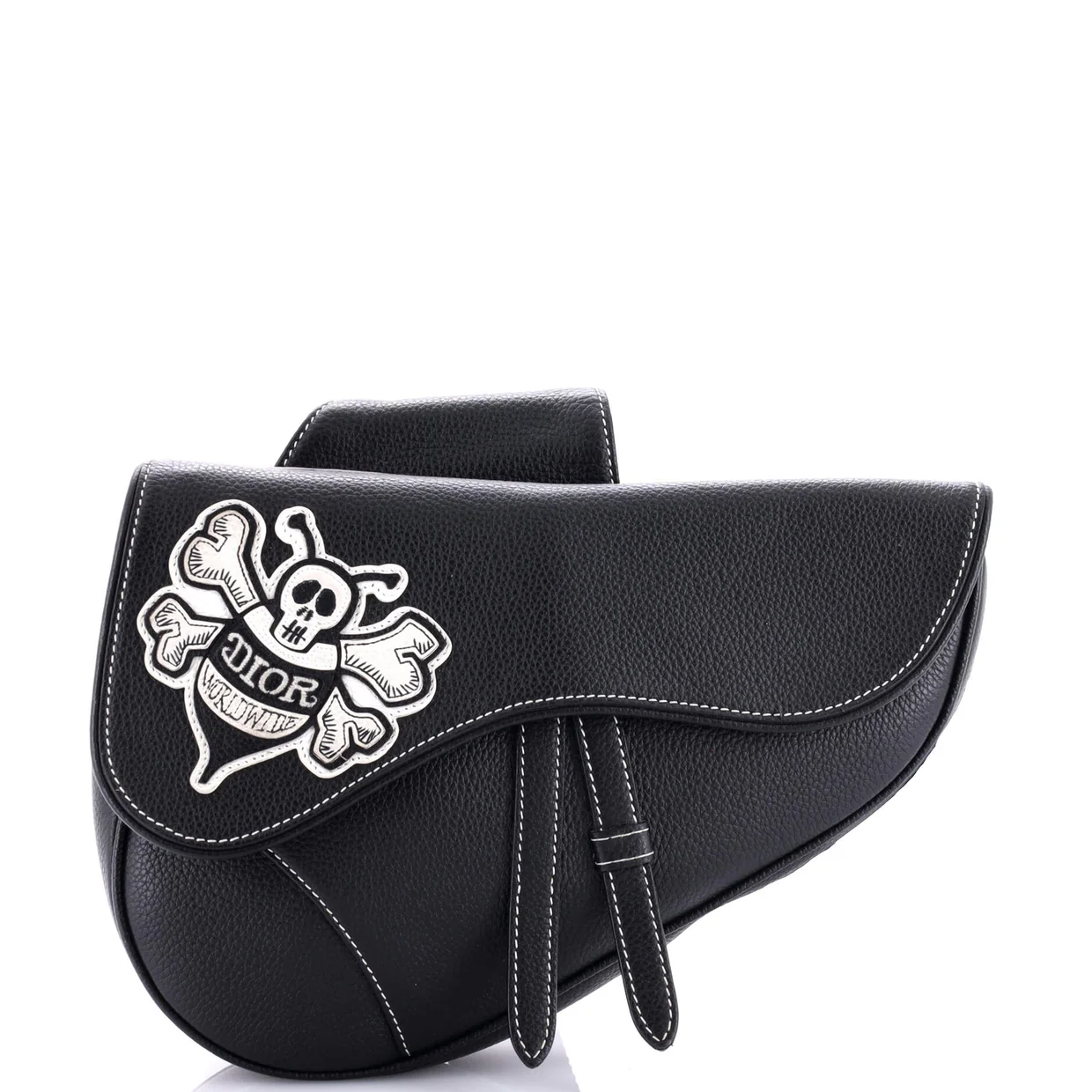 Shawn Stussy Saddle Crossbody Bag Leather with Applique - Deep Luxury