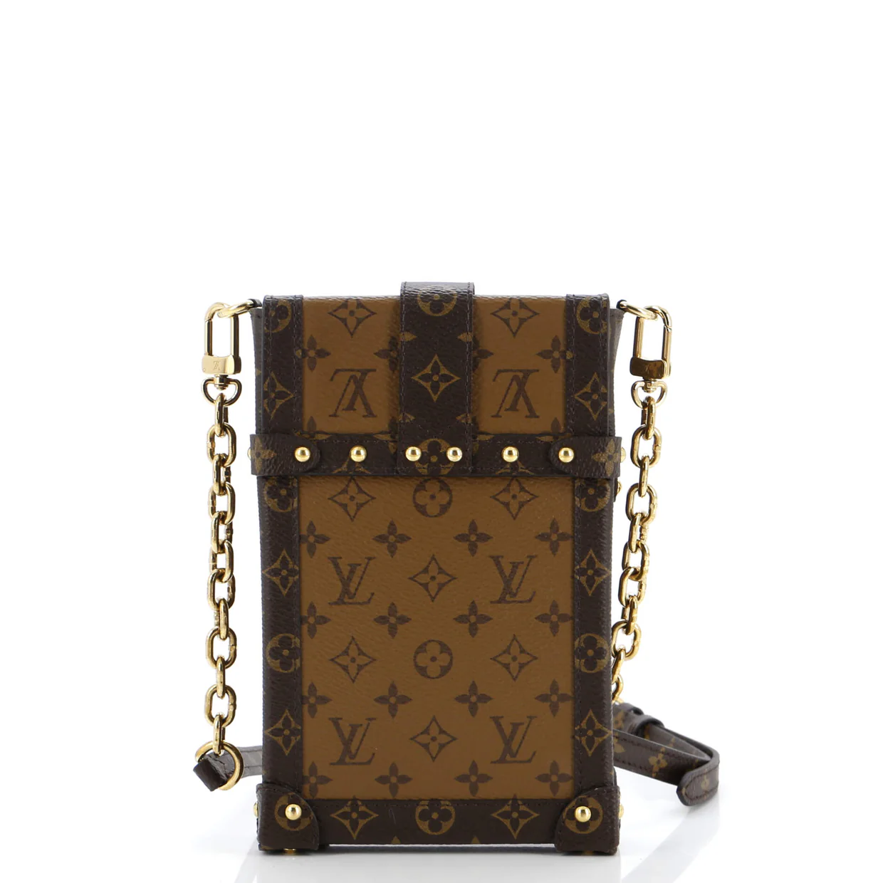 Vertical Trunk Pochette Reverse Monogram Canvas - Deep Luxury