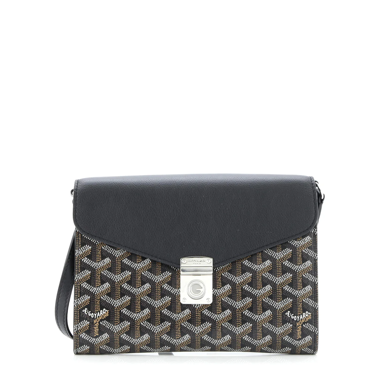 Chypre Wallet on Strap Coated Canvas with Leather - Deep Luxury