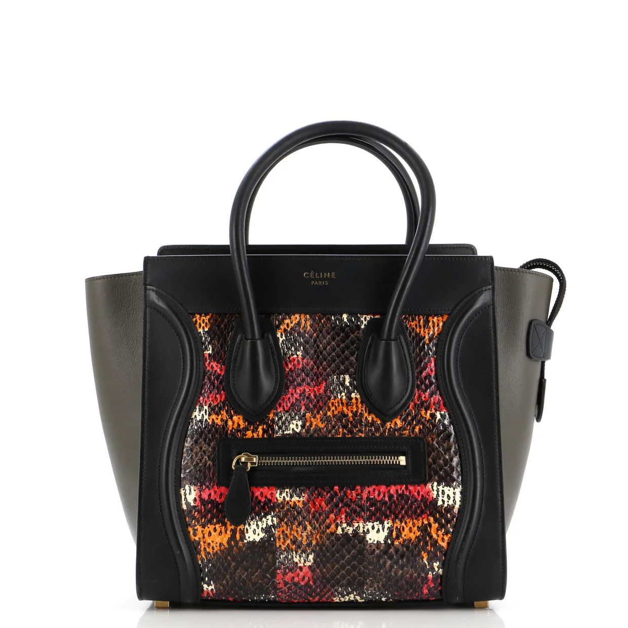 Luggage Bag Python and Leather Micro - Deep Luxury