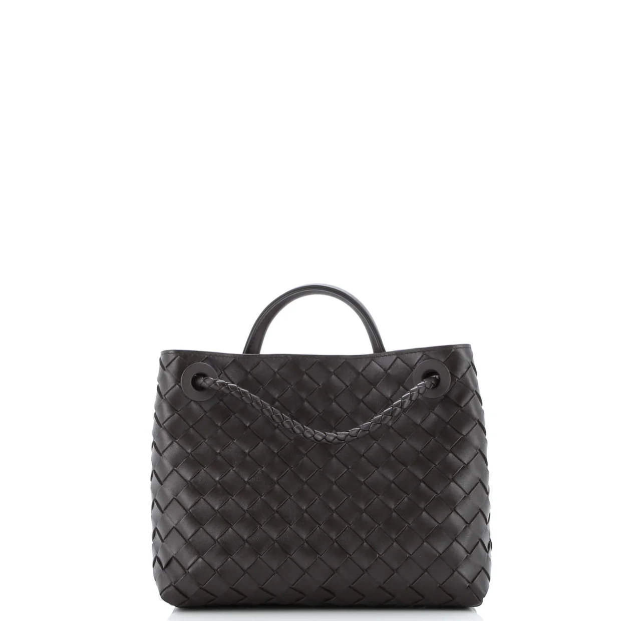 Andiamo Top Handle Bag Intrecciato Nappa Small - Deep Luxury