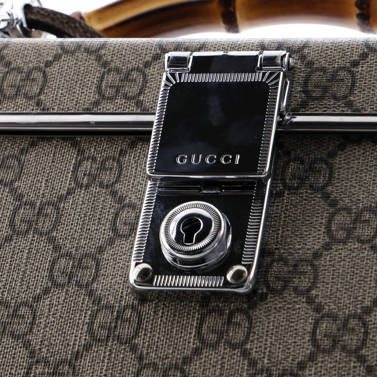 Bamboo Globe-Trotter Vanity Case GG Coated Canvas - Deep Luxury