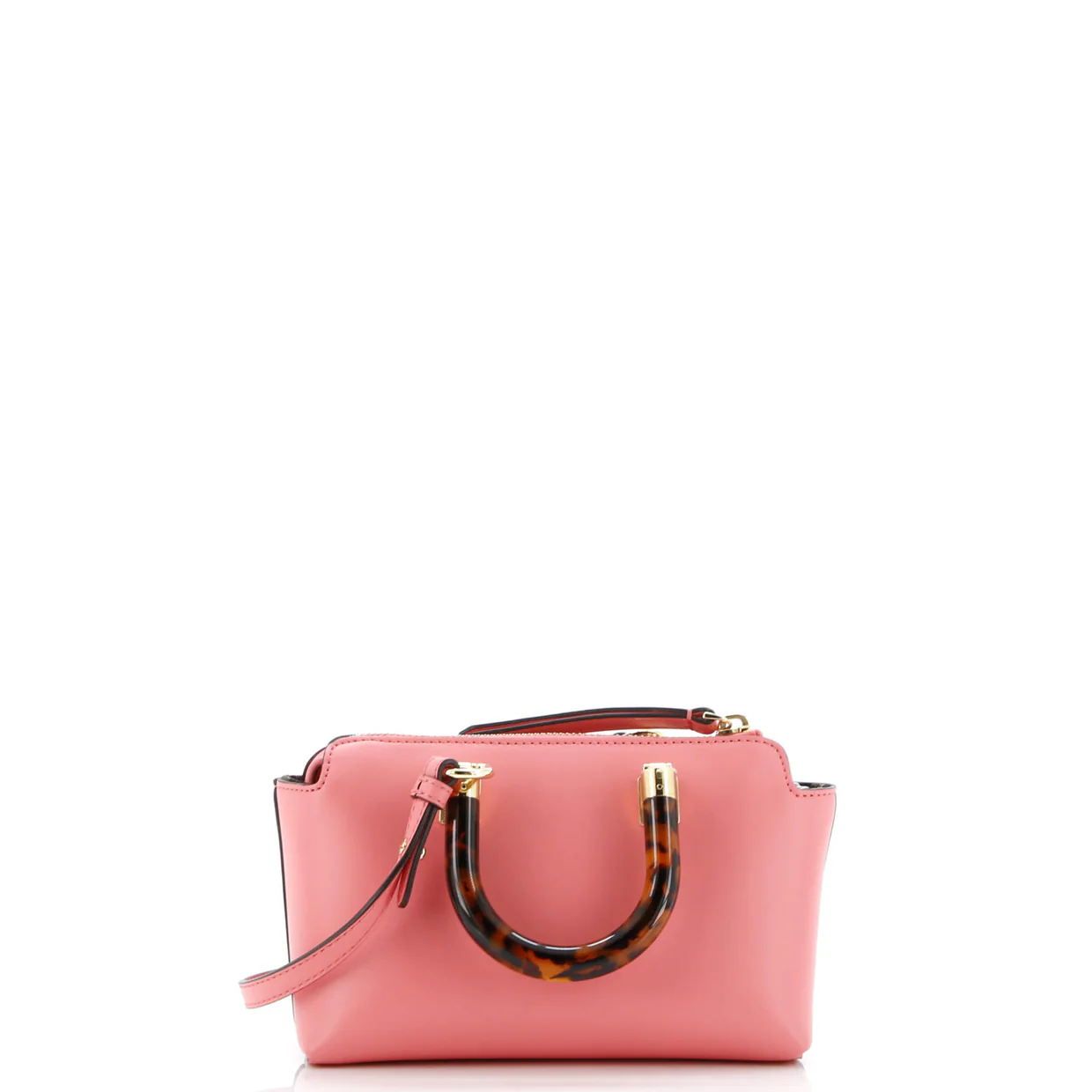 Logo By The Way Top Handle Bag Embossed Leather Mini - Deep Luxury