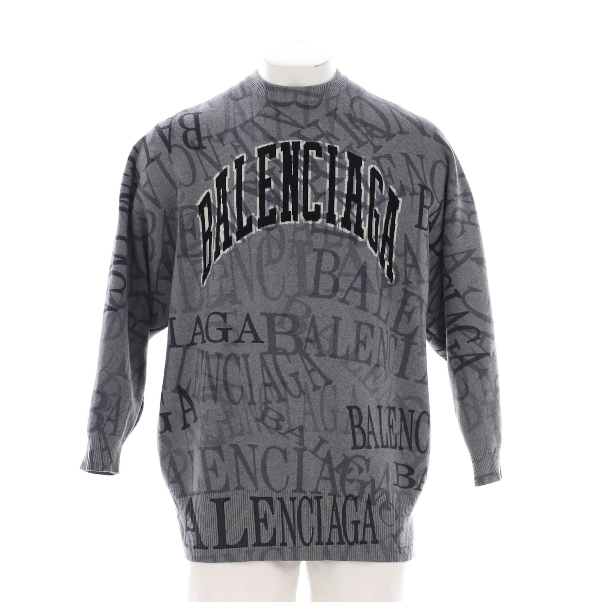 All Over Logo Sweater Wool Blend - Deep Luxury