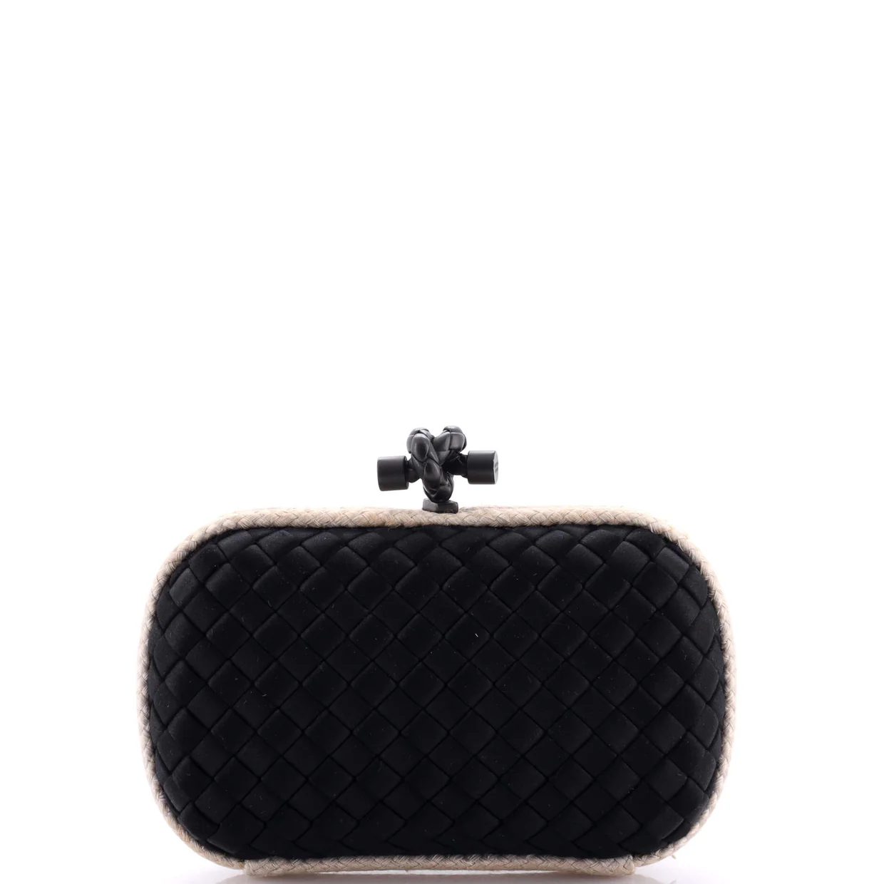 Box Knot Clutch Intrecciato Satin Small - Deep Luxury