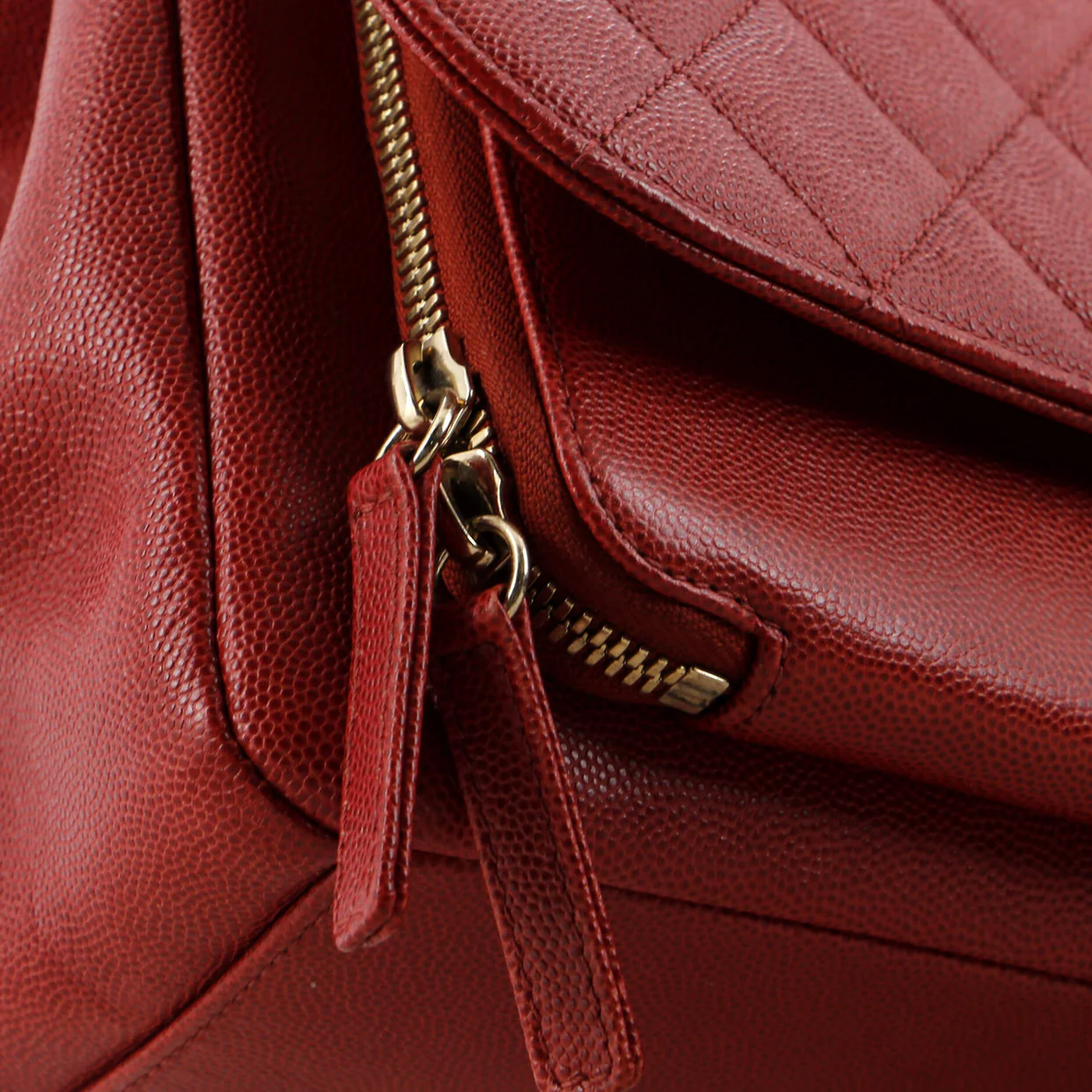 Business Affinity Flap Bag Quilted Caviar Large - Deep Luxury