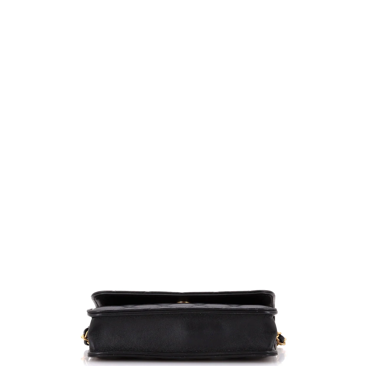 Pearl Crush Flap Phone Holder with Chain Quilted Lambskin - Deep Luxury