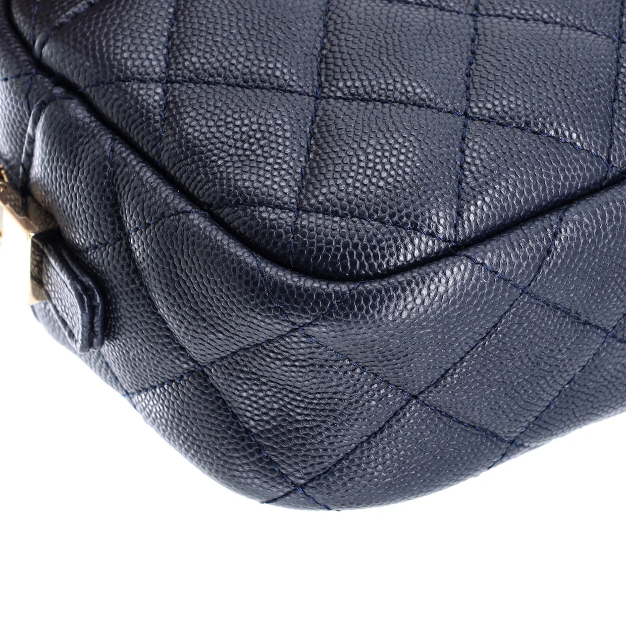 Camera Case Bag Quilted Caviar Mini - Deep Luxury