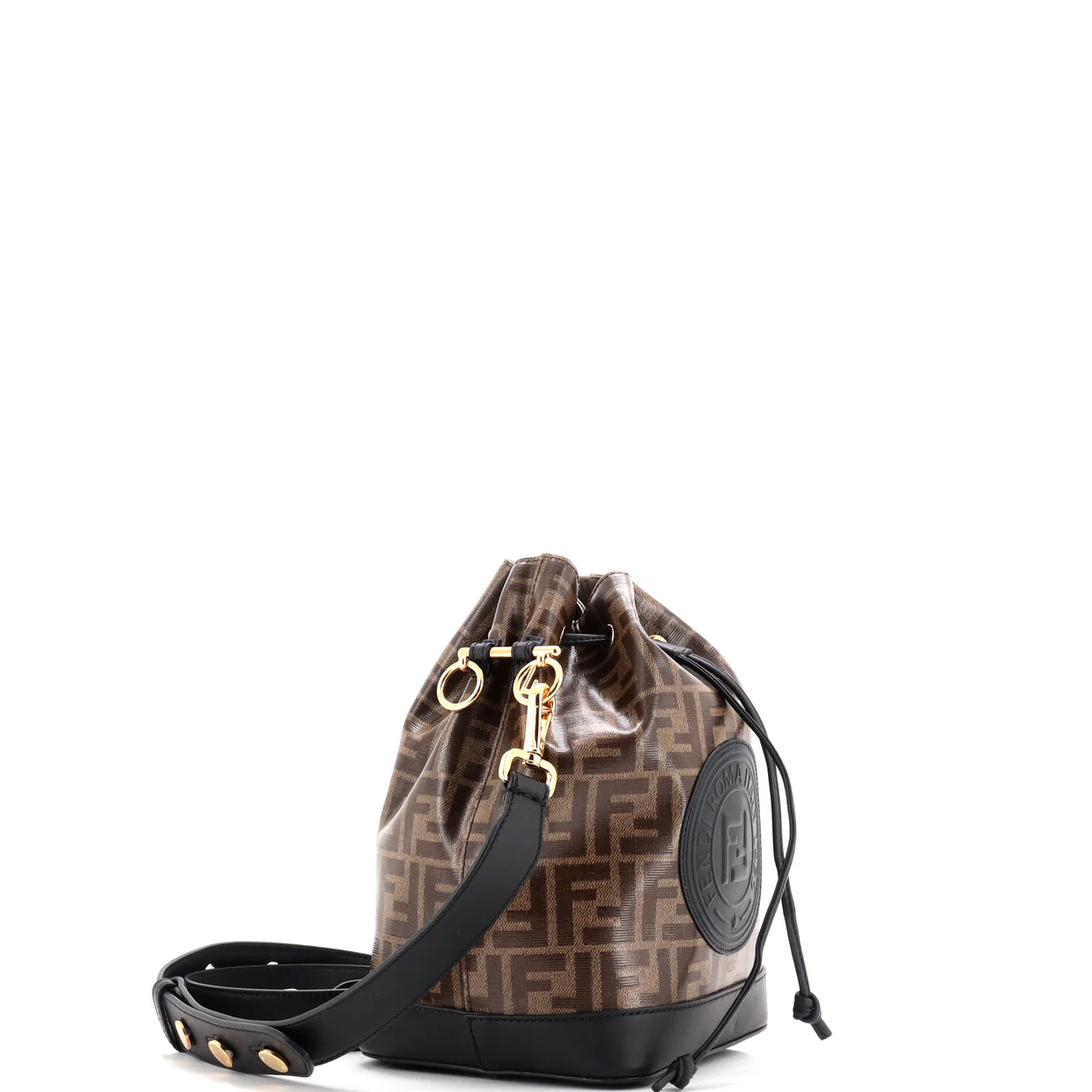 Mon Tresor Bucket Bag Zucca Coated Canvas Small - Deep Luxury