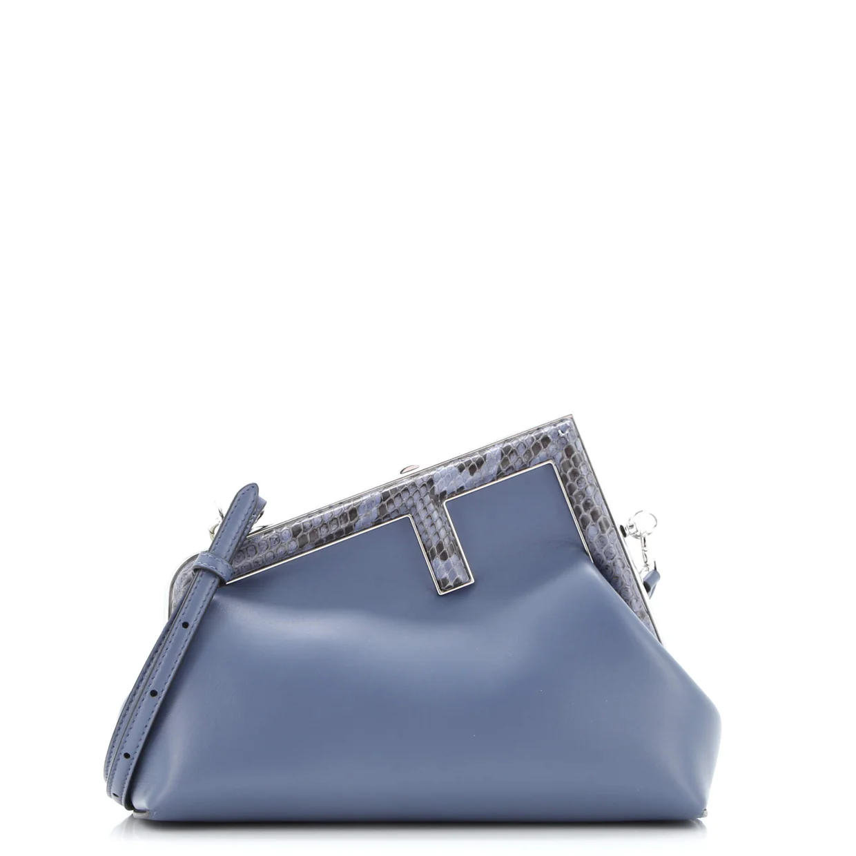 First Bag Leather with Python Small - Deep Luxury