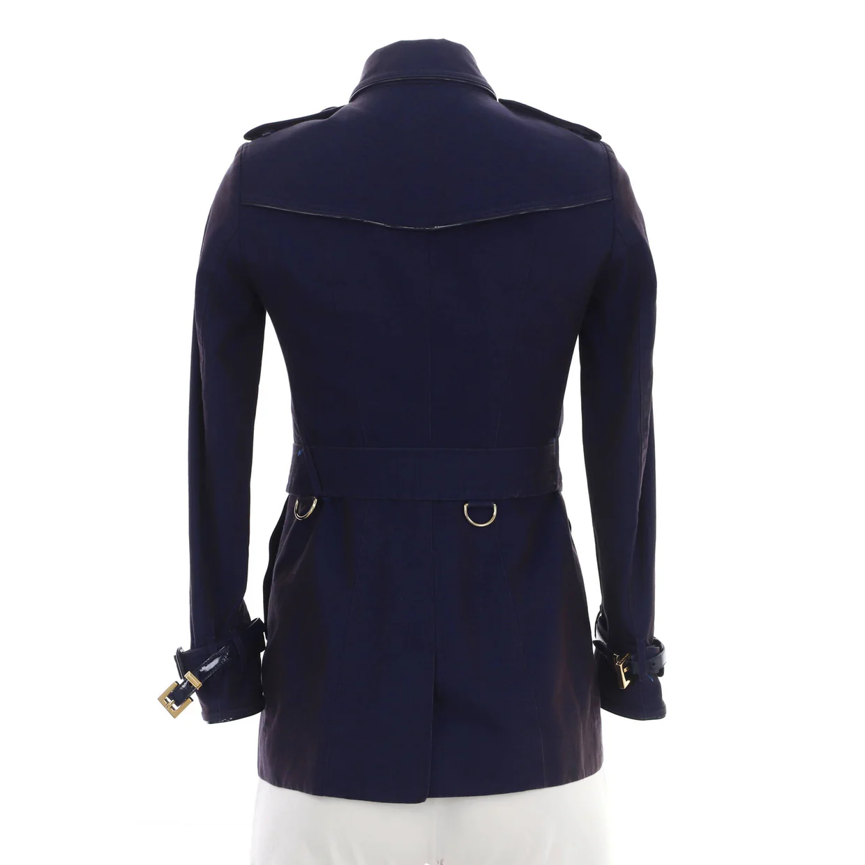 Women's Double Breasted Belted Mid-Length Trench Coat Cotton - Deep Luxury