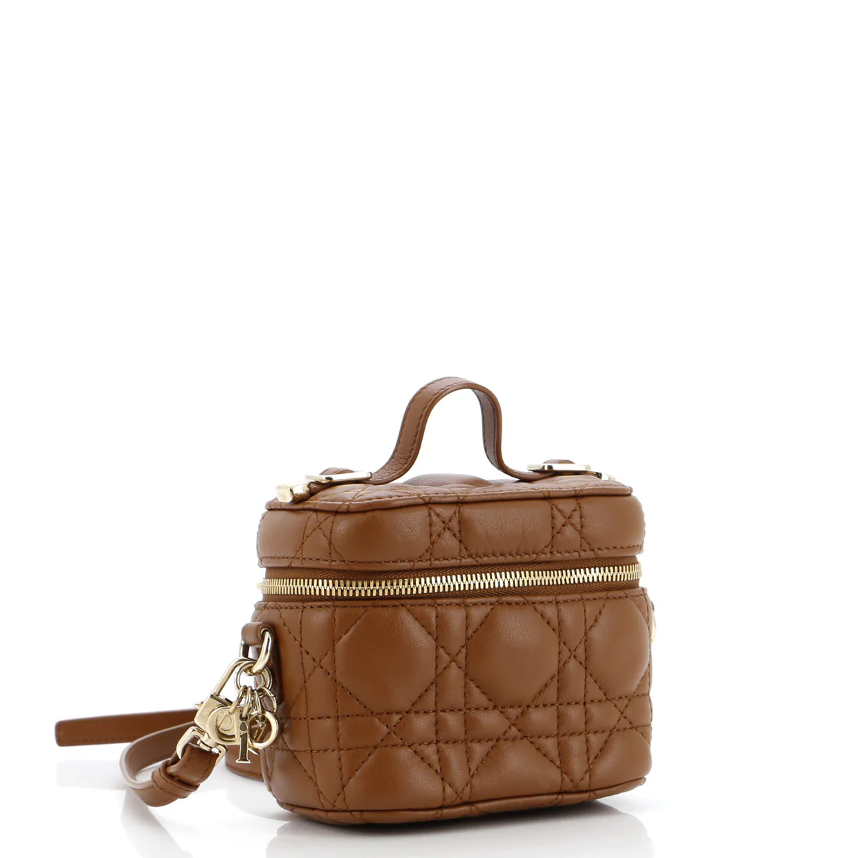 Lady Dior Vanity Case Cannage Quilt Lambskin Micro - Deep Luxury