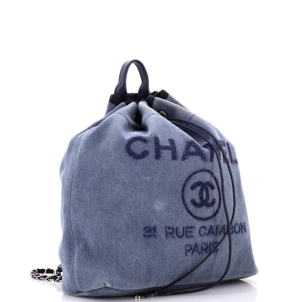 Deauville Backpack Canvas with Sequins Large - Deep Luxury