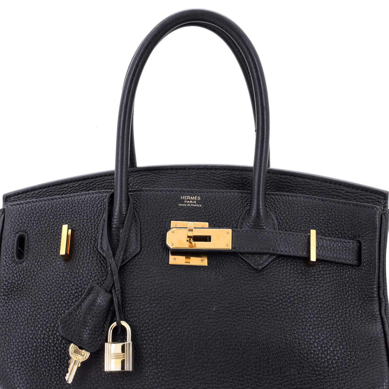 Birkin Handbag Noir Togo with Gold Hardware 30 - Deep Luxury